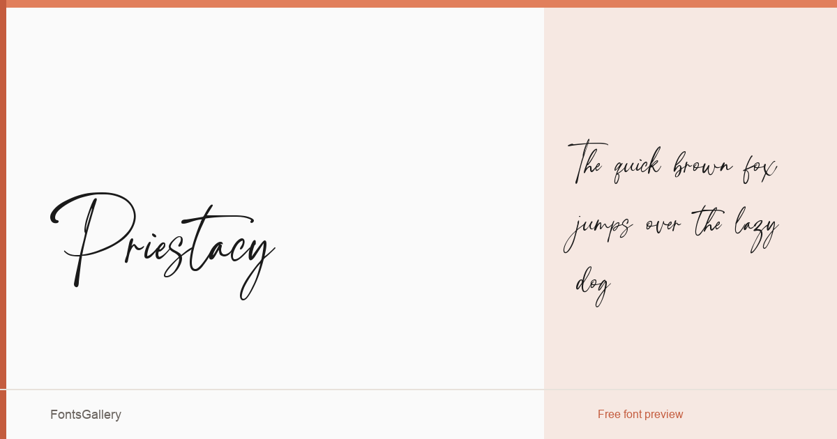 Priestacy font family banner