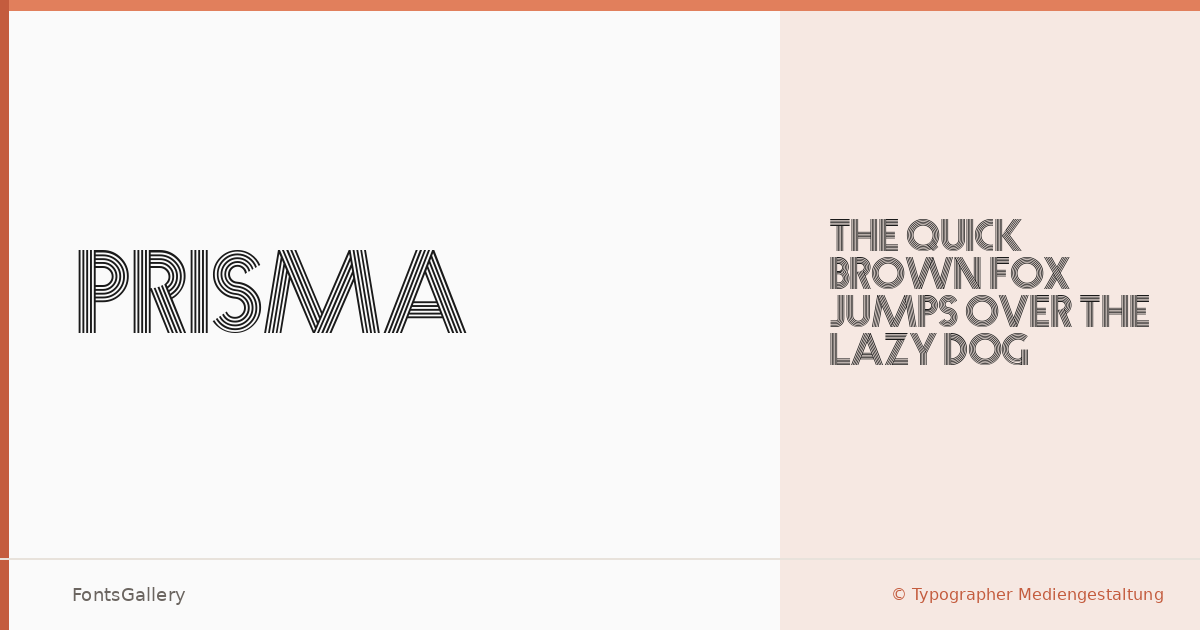 Prisma font family banner