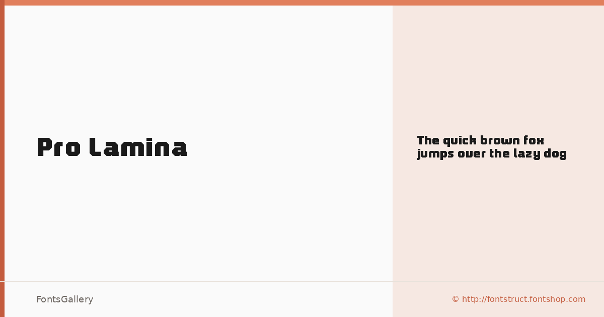 Pro Lamina font family banner