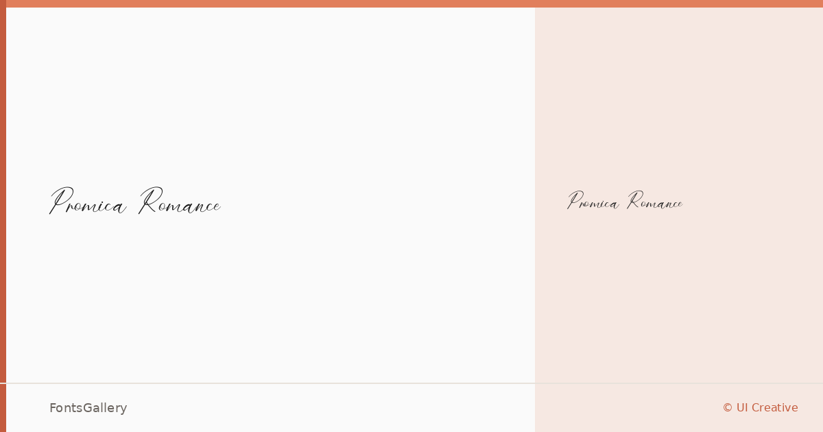Promica Romance font family banner