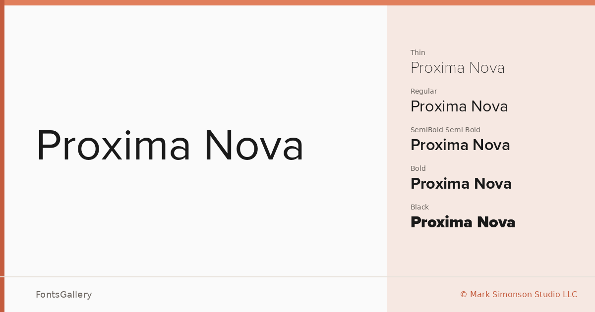 Proxima Nova font family banner