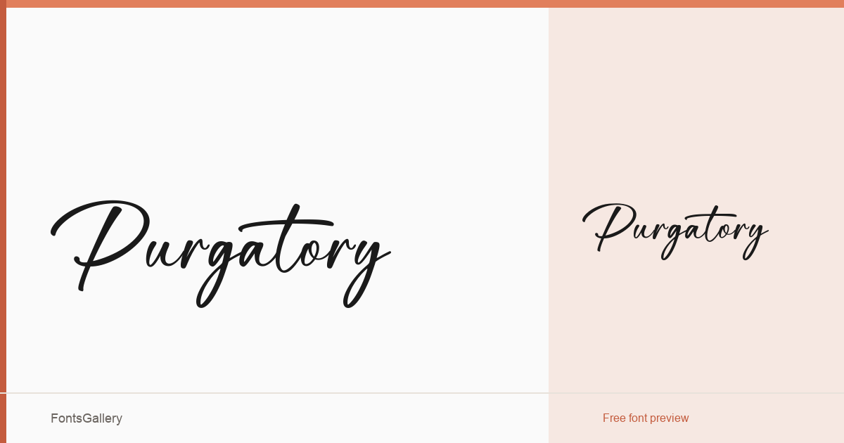 Purgatory font family banner