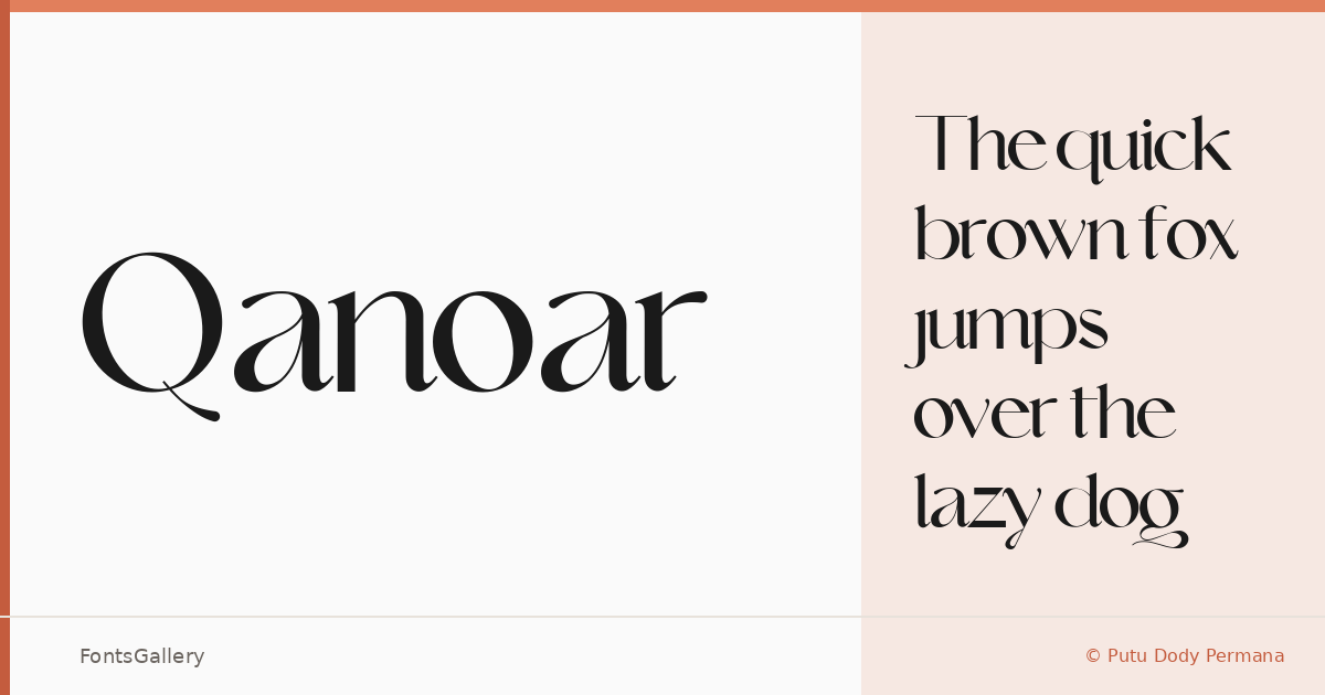 Qanoar font family banner