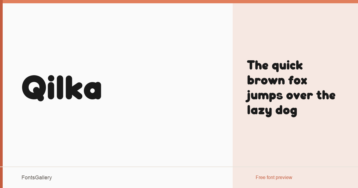 Qilka font family banner