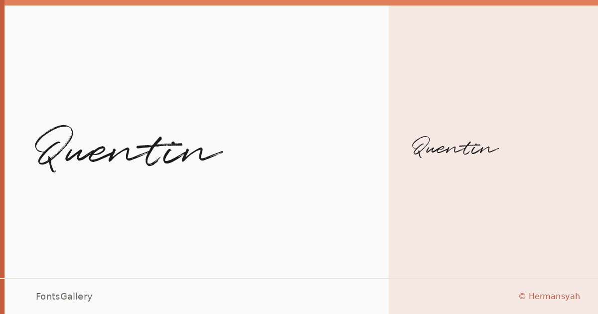 Quentin font family banner