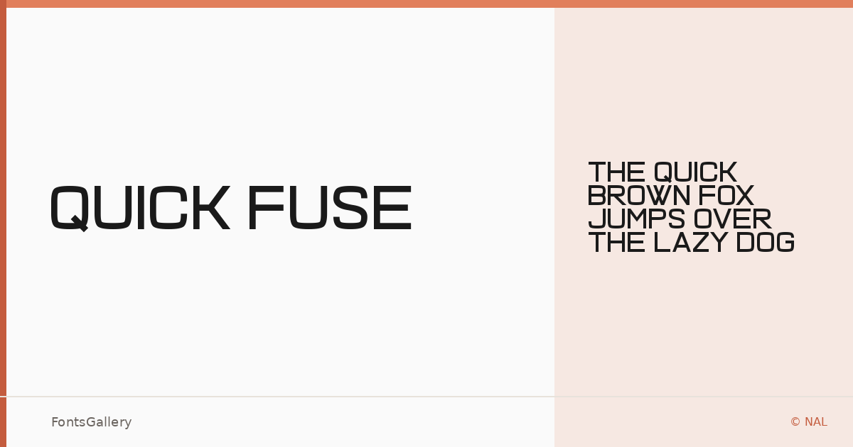 Quick Fuse font family banner