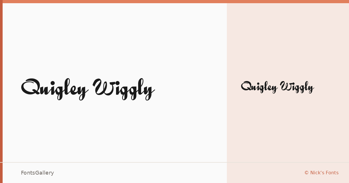 Quigley Wiggly font family banner