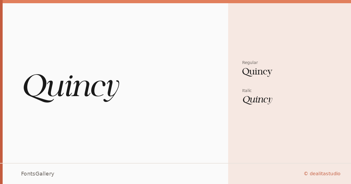 Quincy font family banner