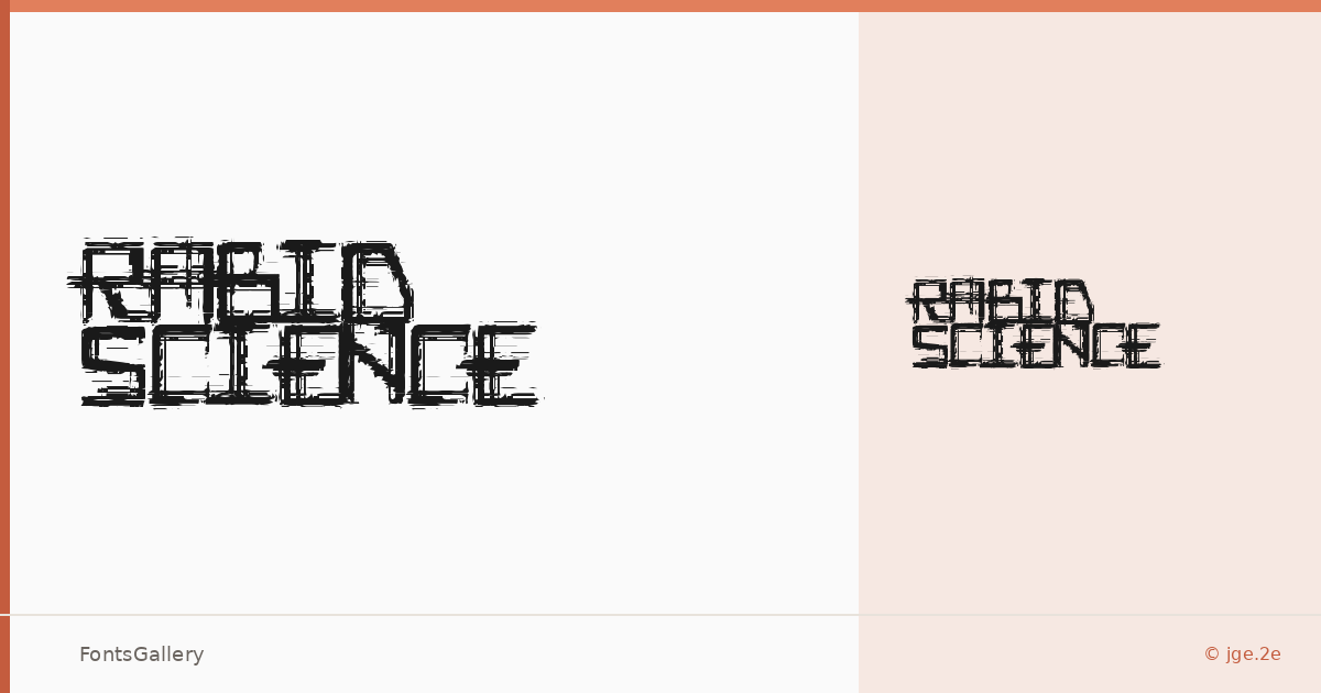 Rabid Science font family banner
