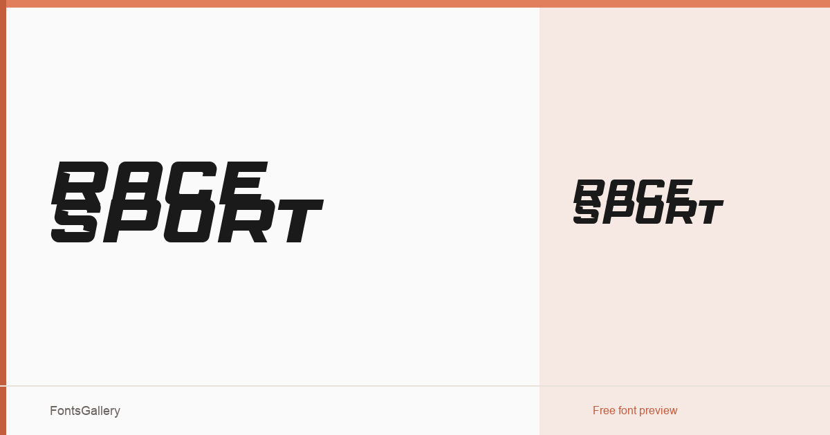 Race Sport font family banner