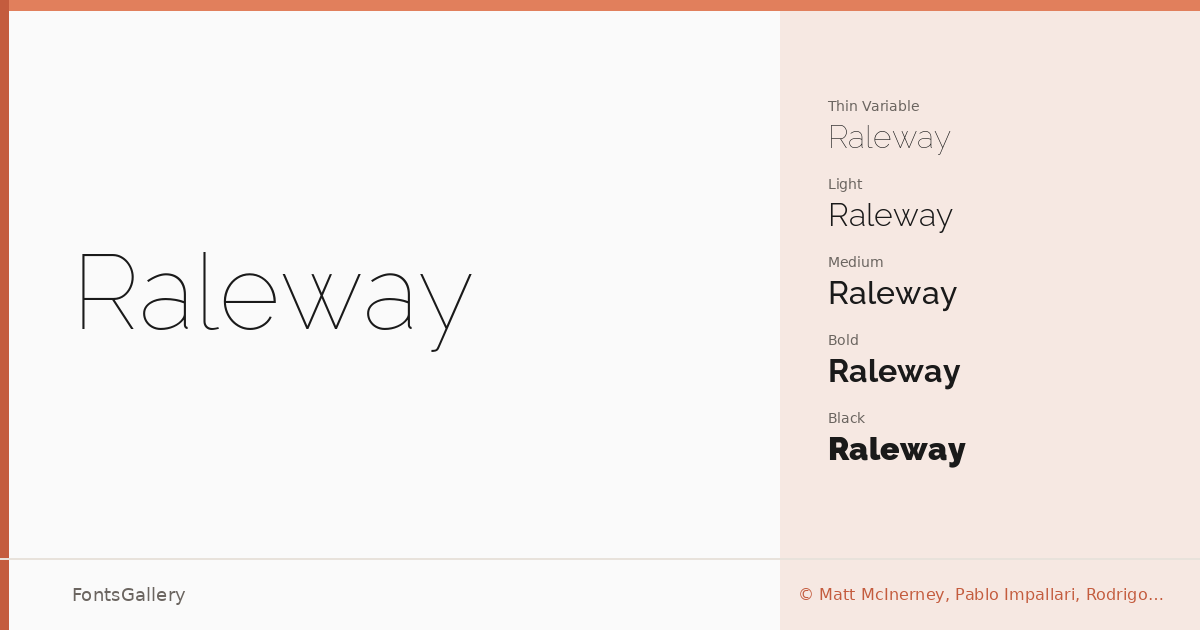 Raleway font family banner