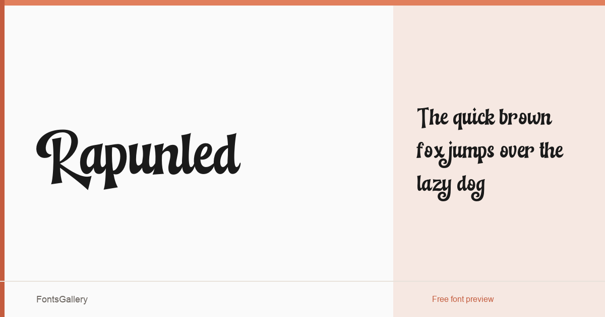 Rapunled font family banner