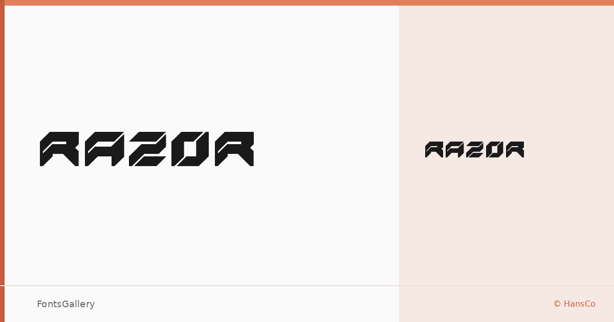 Razor font family banner
