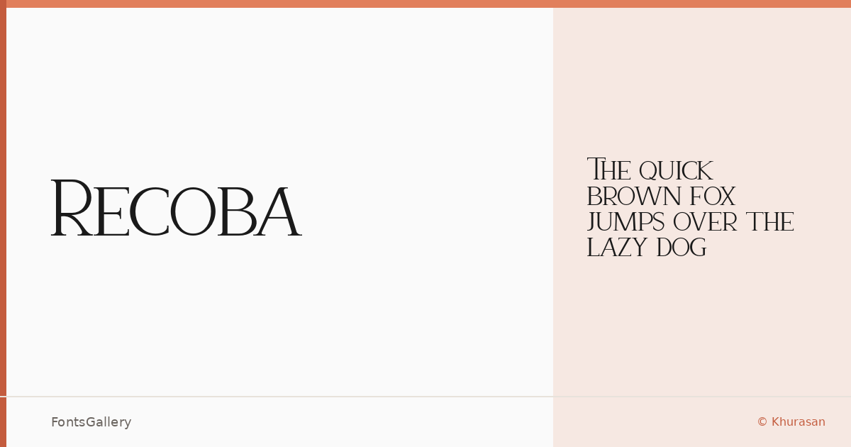 Recoba font family banner