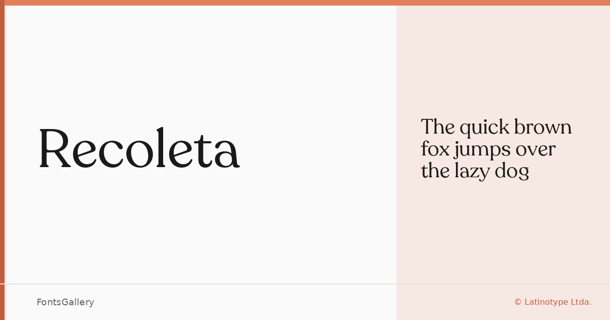 Recoleta font family banner