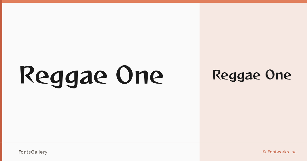 Reggae One font family banner