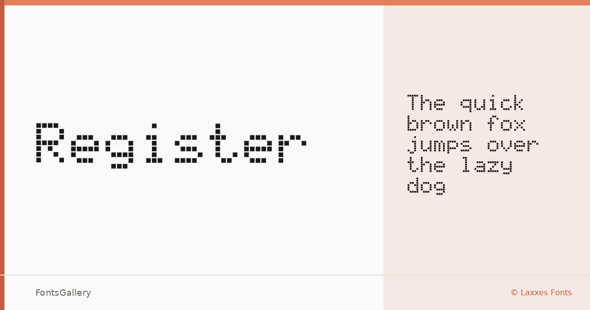 Register font family banner