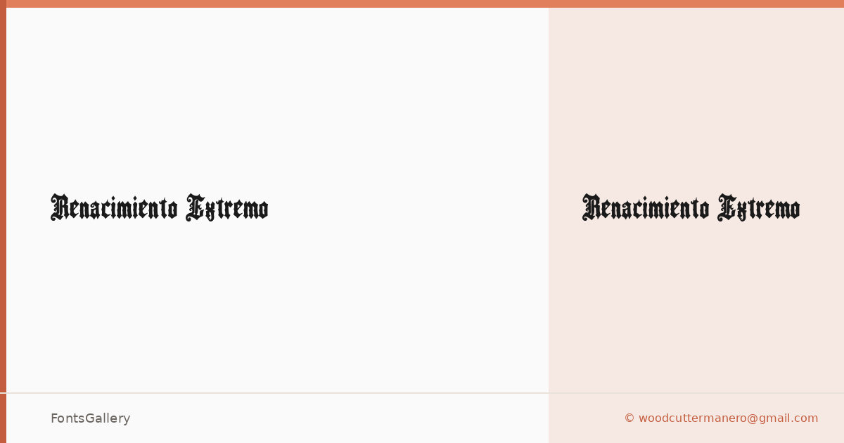 Renacimiento Extremo font family banner