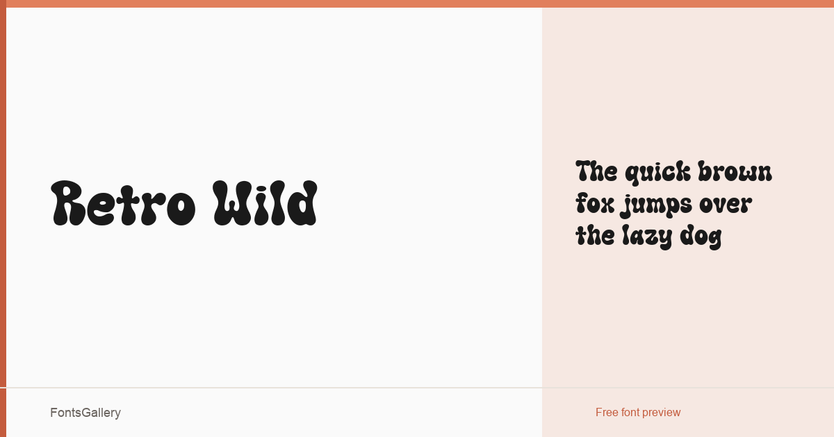 Retro Wild font family banner