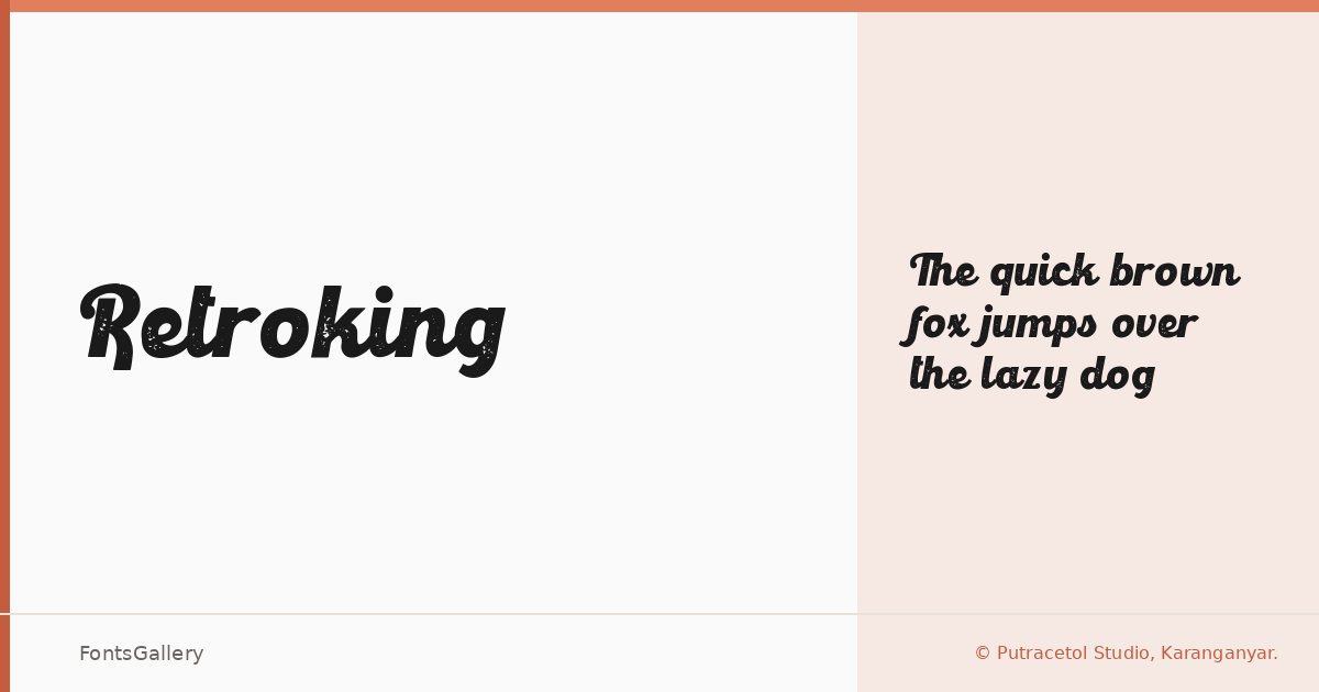 Retroking font family banner