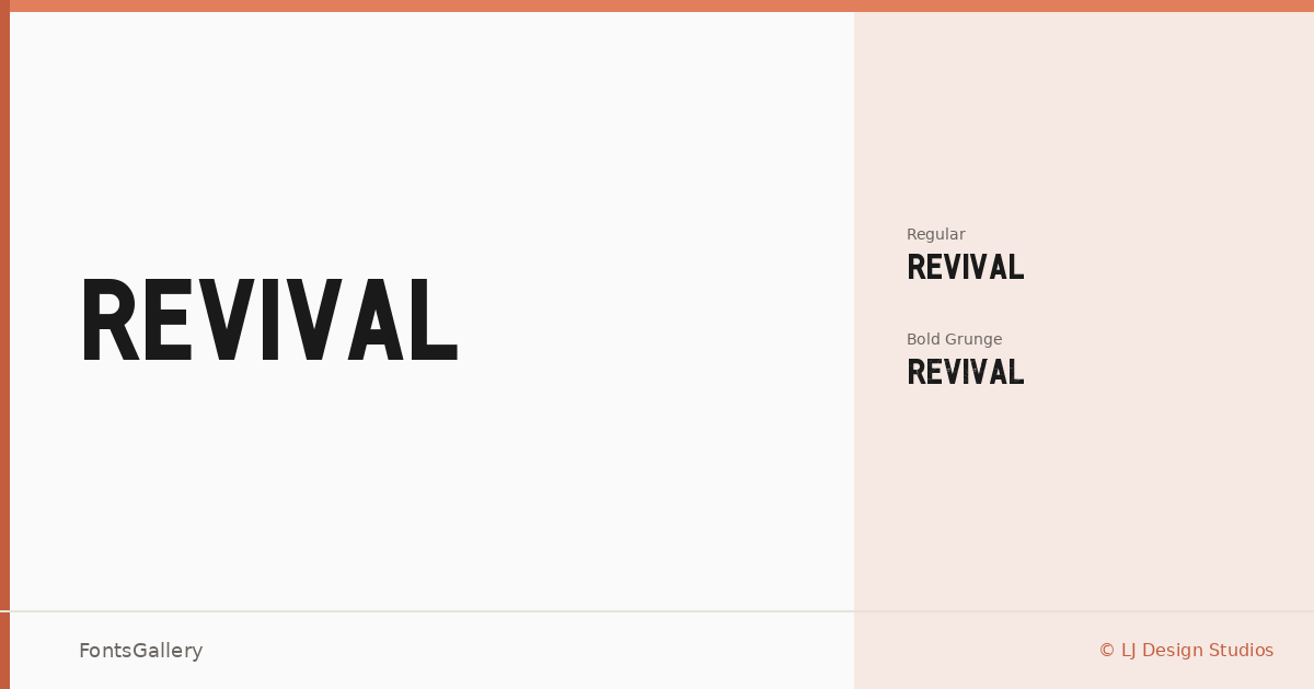 Revival font family banner