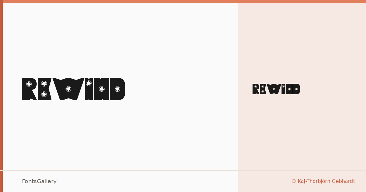Rewind font family banner