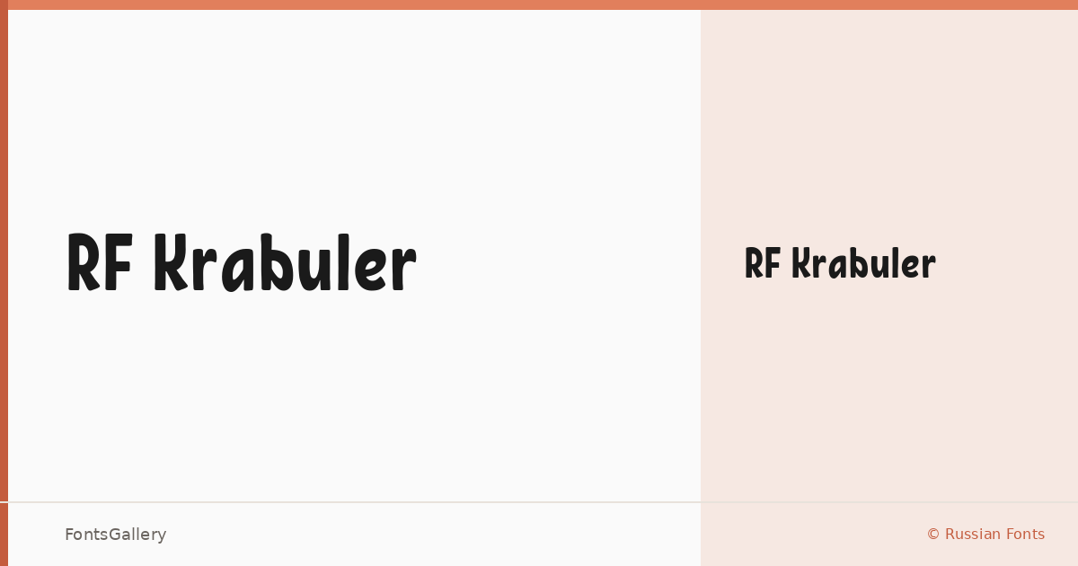 RF Krabuler font family banner