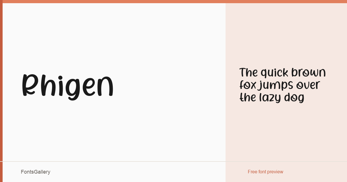 Rhigen font family banner