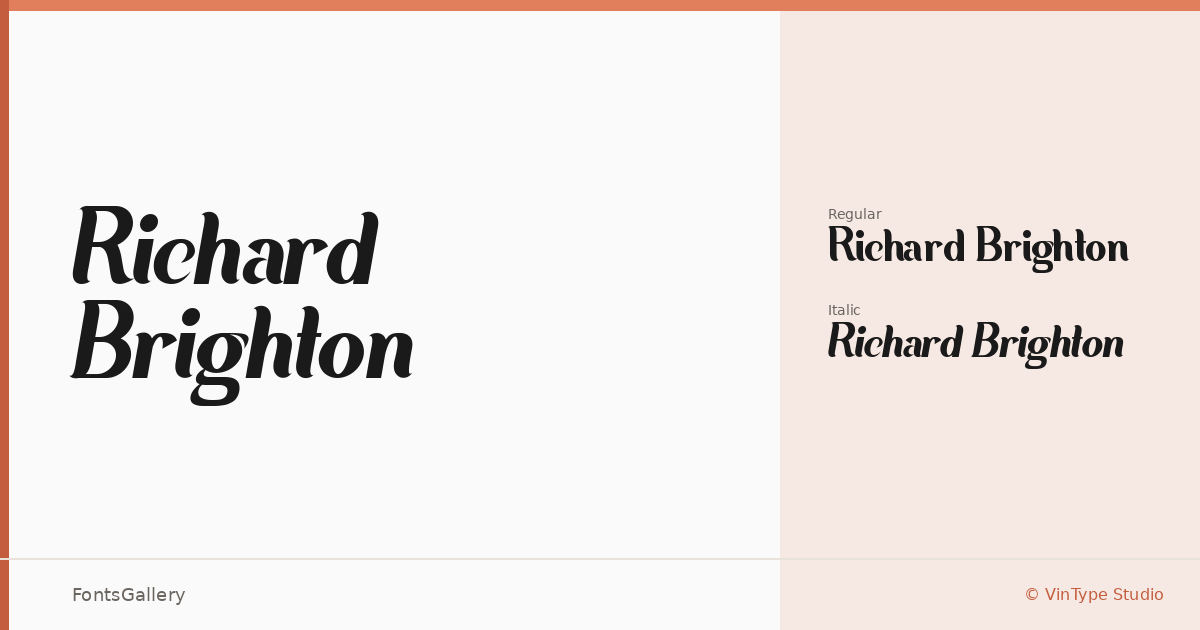 Richard Brighton font family banner