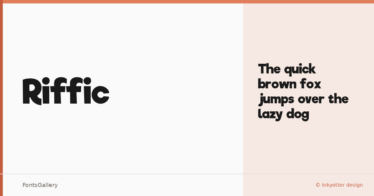 Riffic font family banner