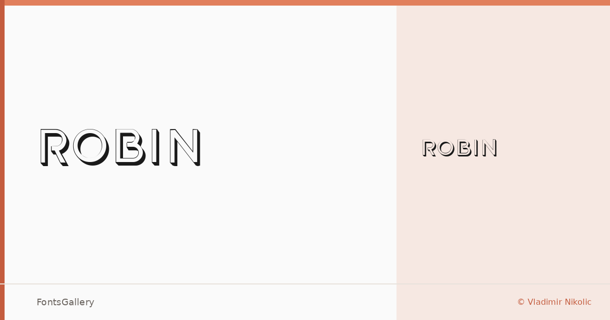 Robin font family banner