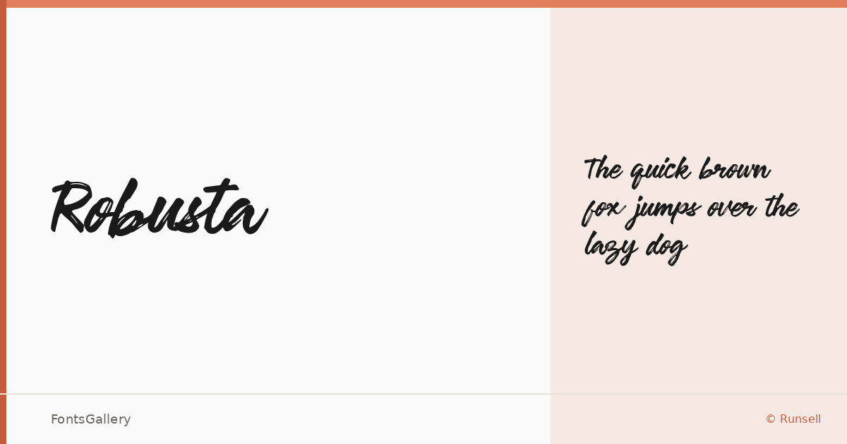 Robusta font family banner