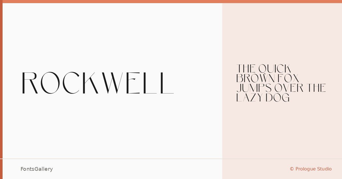 Rockwell font family banner