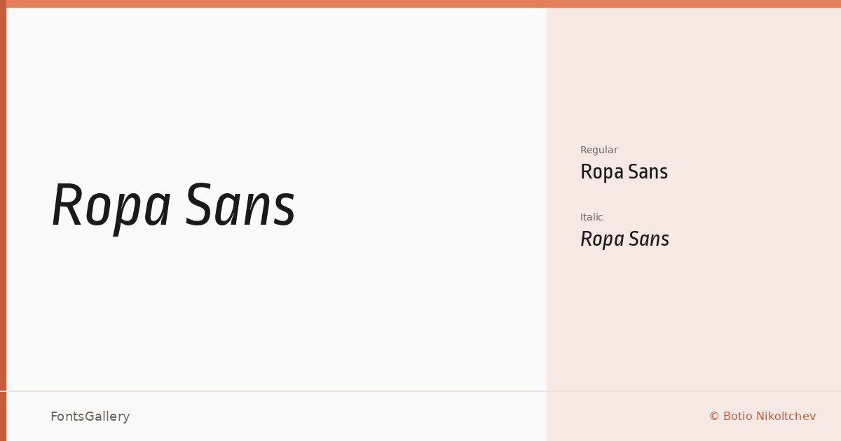 Ropa Sans font family banner