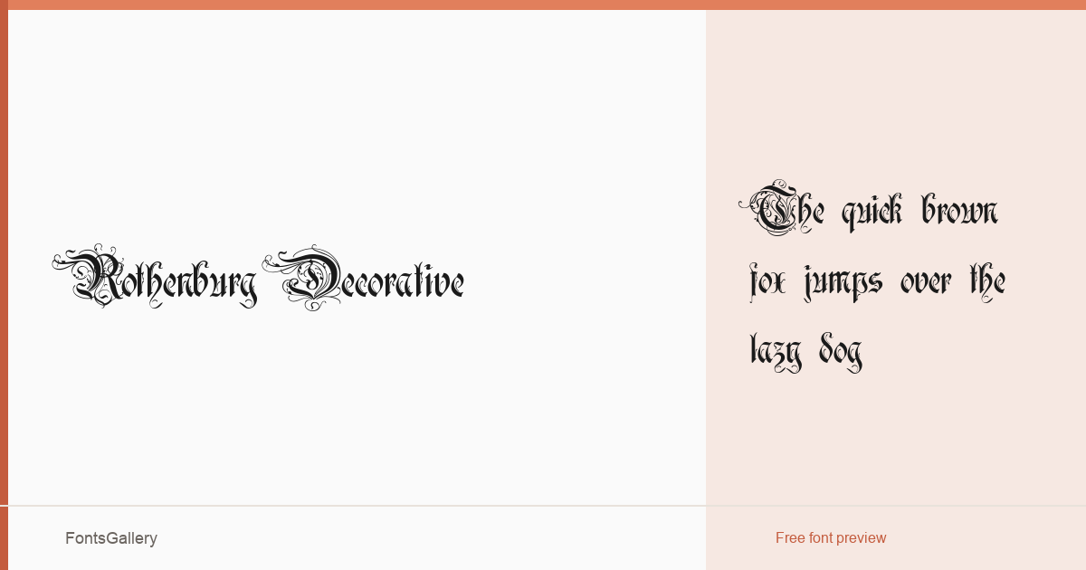 Rothenburg Decorative font family banner