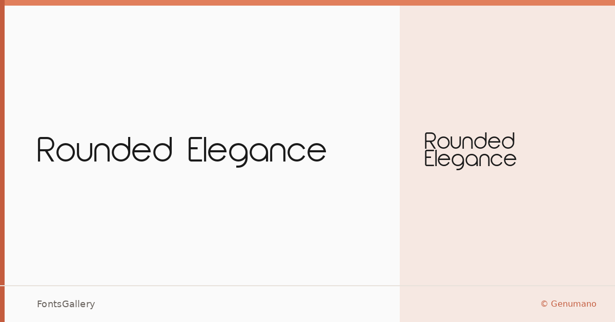 Rounded Elegance font family banner