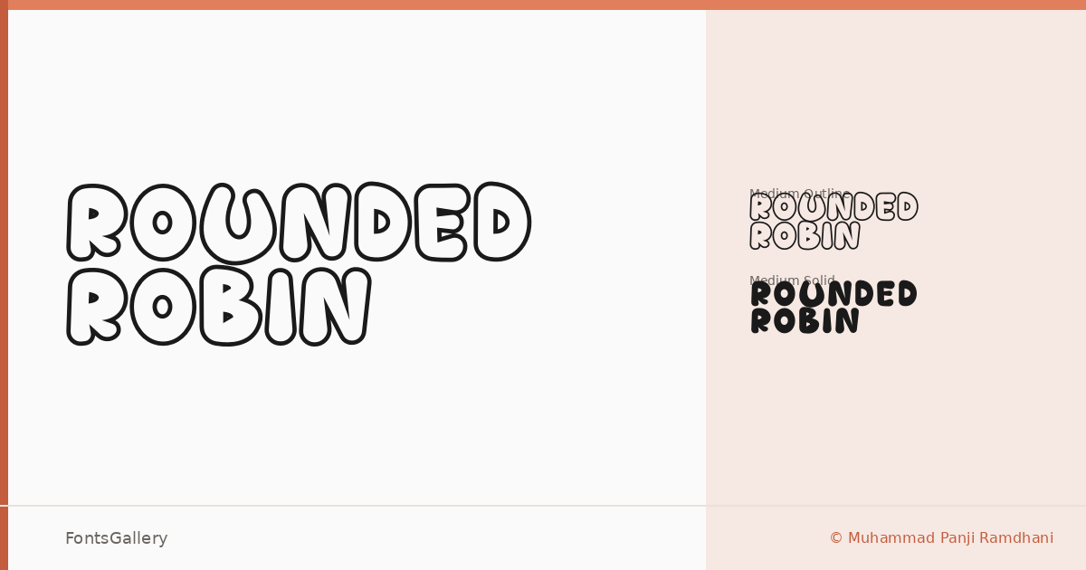 Rounded Robin font family banner