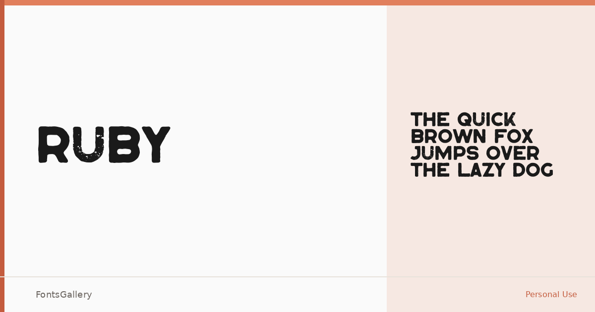 Ruby font family banner