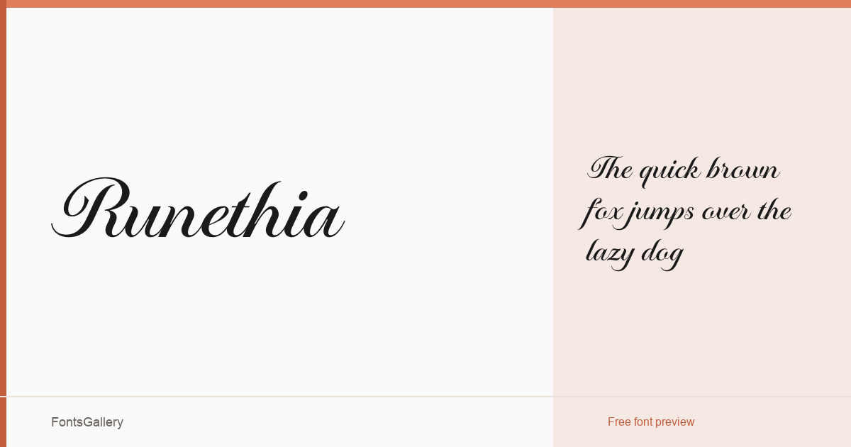 Runethia font family banner