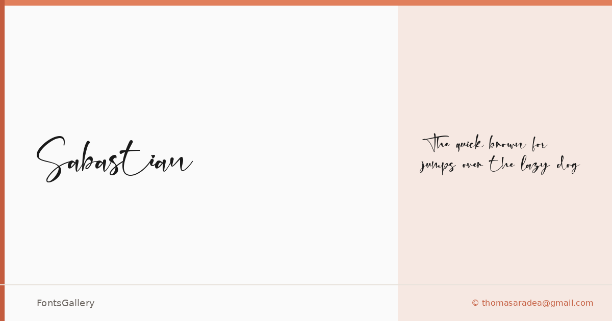 Sabastian font family banner