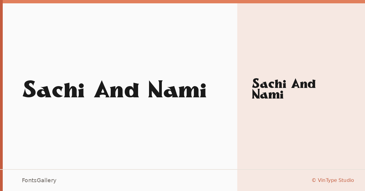 Sachi And Nami font family banner