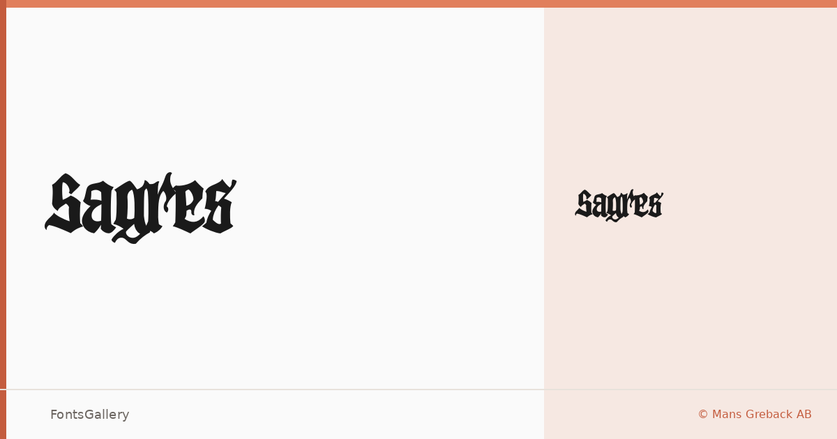 Sagres font family banner