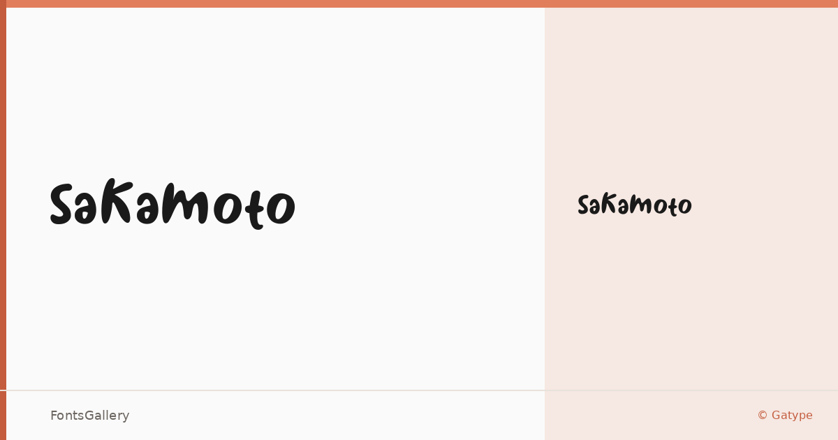 Sakamoto font family banner