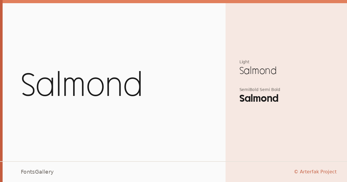 Salmond font family banner