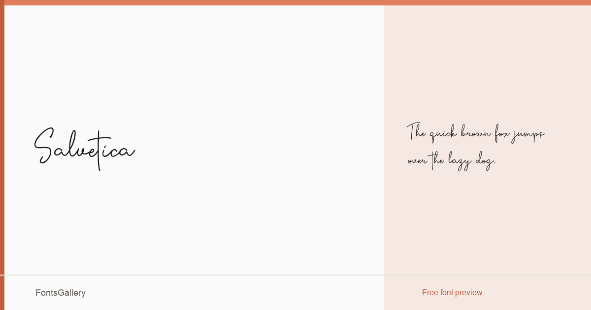 Salvetica font family banner
