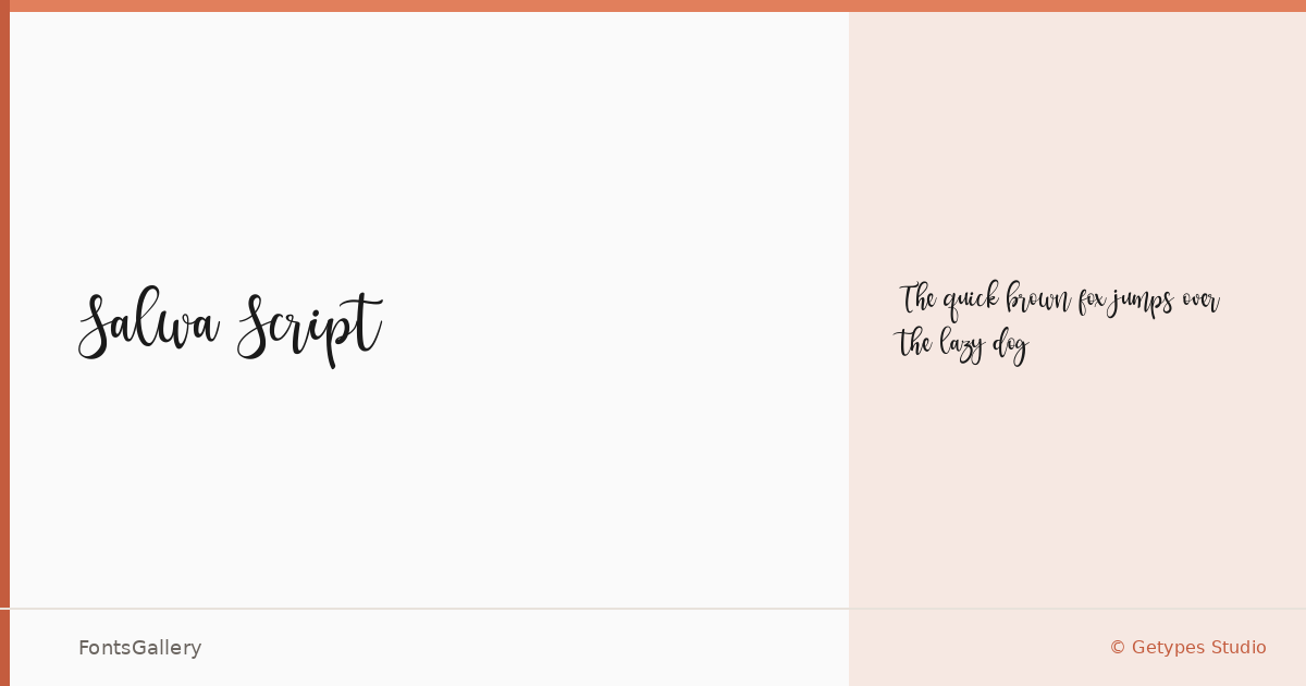 Salwa Script font family banner