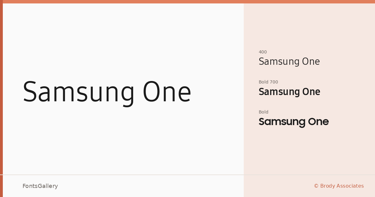 Samsung One font family banner