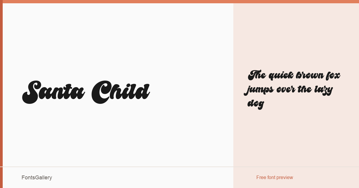 Santa Child font family banner