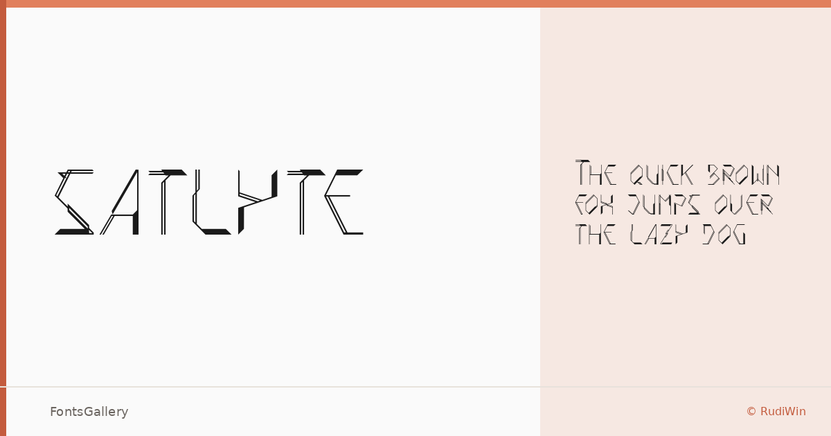 SATLYTE font family banner