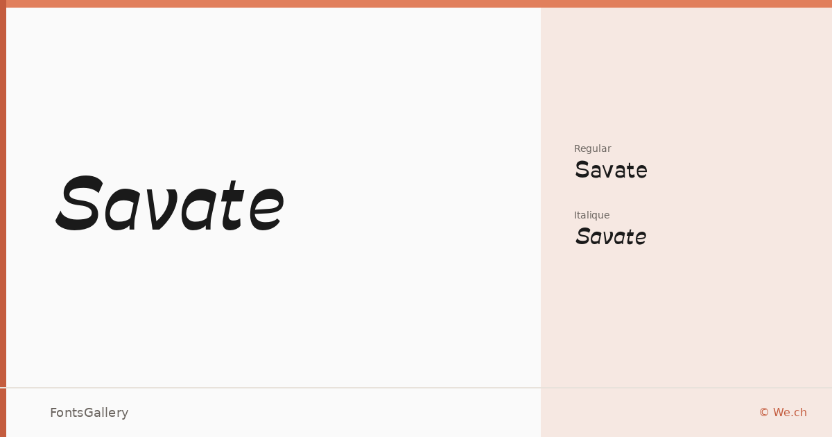 Savate font family banner